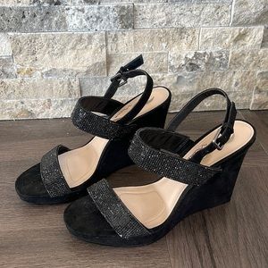 Nina Black Wedge Heel